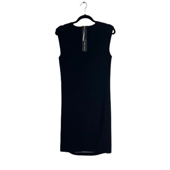 Vince Camuto Checked Shift Black/White Midi Dress - Picture 2 of 5